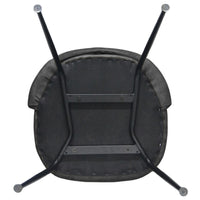 Sedia da sala pranzo Paola microfibra nabuk grigio scuro con gambe metallo nero