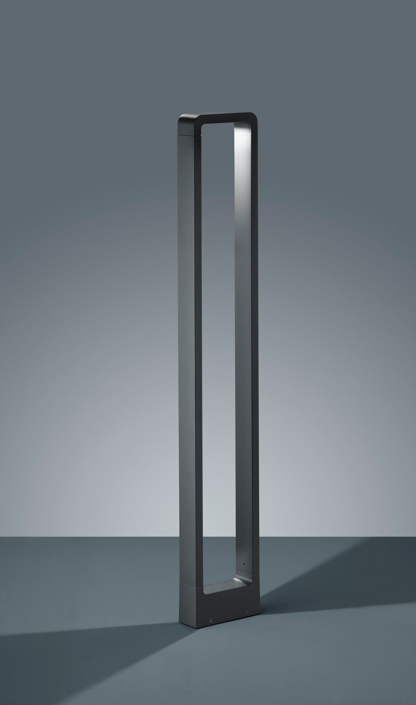 Lampione Esterno Giardino Led Palo Rettangolare Antracite H 100 Reno GD Trio