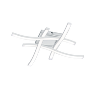 Plafoniera Led Interno 4 Luci Bacchette Ondulate Bianco Route GD Trio