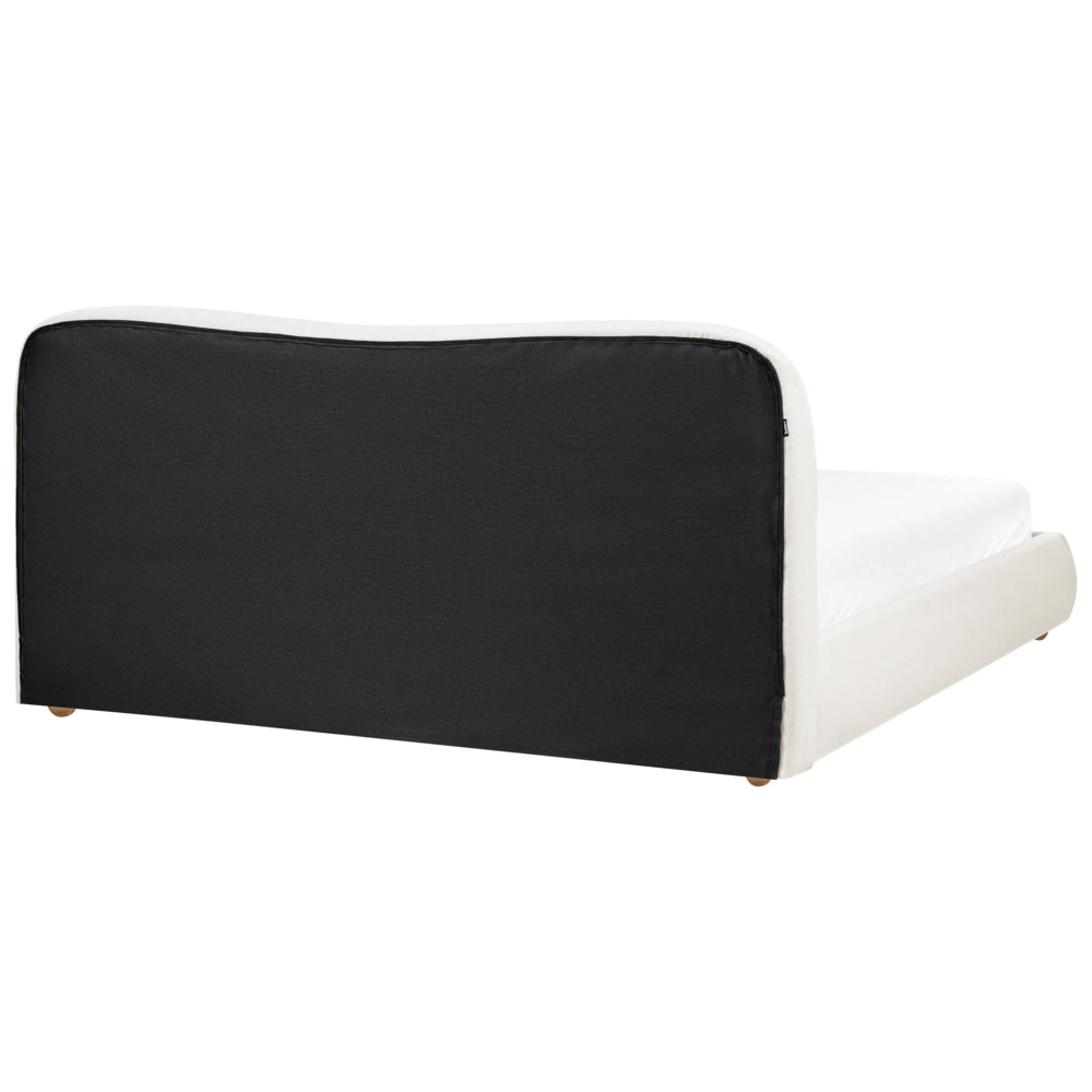 Letto contenitore Bianco Sporco Poliestere Tessuto 180 x 200 cm Design moderno e minimalista