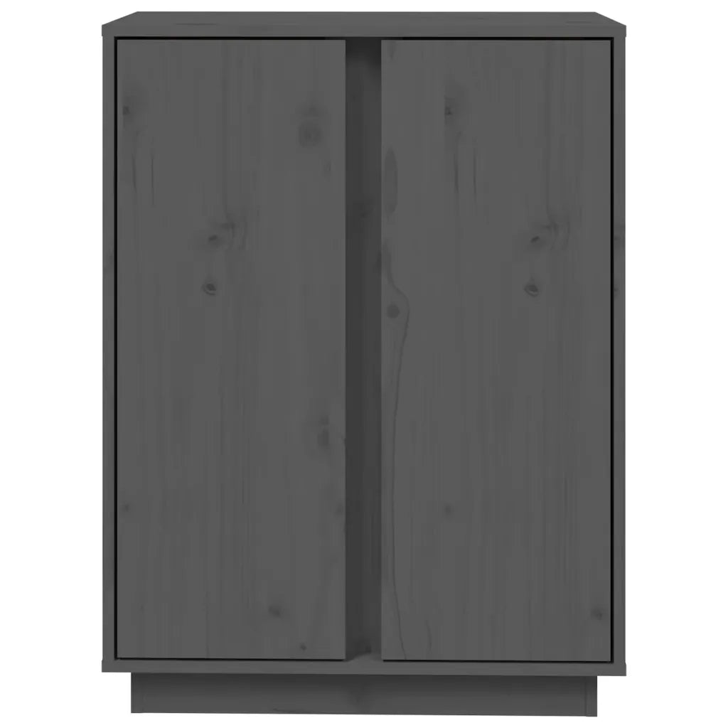 Credenza-Buffet-Armadio da cucina Grigia 60x35x80 cm in Legno Massello di Pino