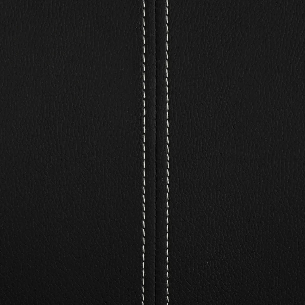 Sedie da Pranzo a Sbalzo 4 pz Nere in Similpelle 246194