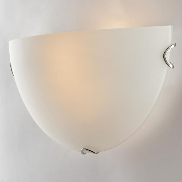 APPLIQUE DA PARETE IN VETRO SATINATO BIANCO 1XE27 OBLO' FAN EUROPE