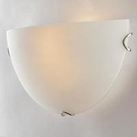 APPLIQUE DA PARETE IN VETRO SATINATO BIANCO 1XE27 OBLO' FAN EUROPE