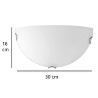 APPLIQUE DA PARETE IN VETRO SATINATO BIANCO 1XE27 OBLO' FAN EUROPE