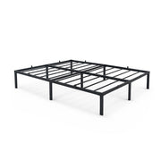 Struttura Letto Pieghevole in Metallo Rete a Doghe 140x190 cm Nero Letto per Ospiti 9 Gambe 20 Doghe
