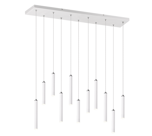 Lampada Sospensione Led Dimmer Rettangolare 11 Tubi Bianca Tabular GD Trio