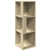 Armadio angolare compatto 33 x 33 x 100 cm 3 scomparti design moderno ed elegante legno ingegnerizzato rovere Sonoma 02_0047970
