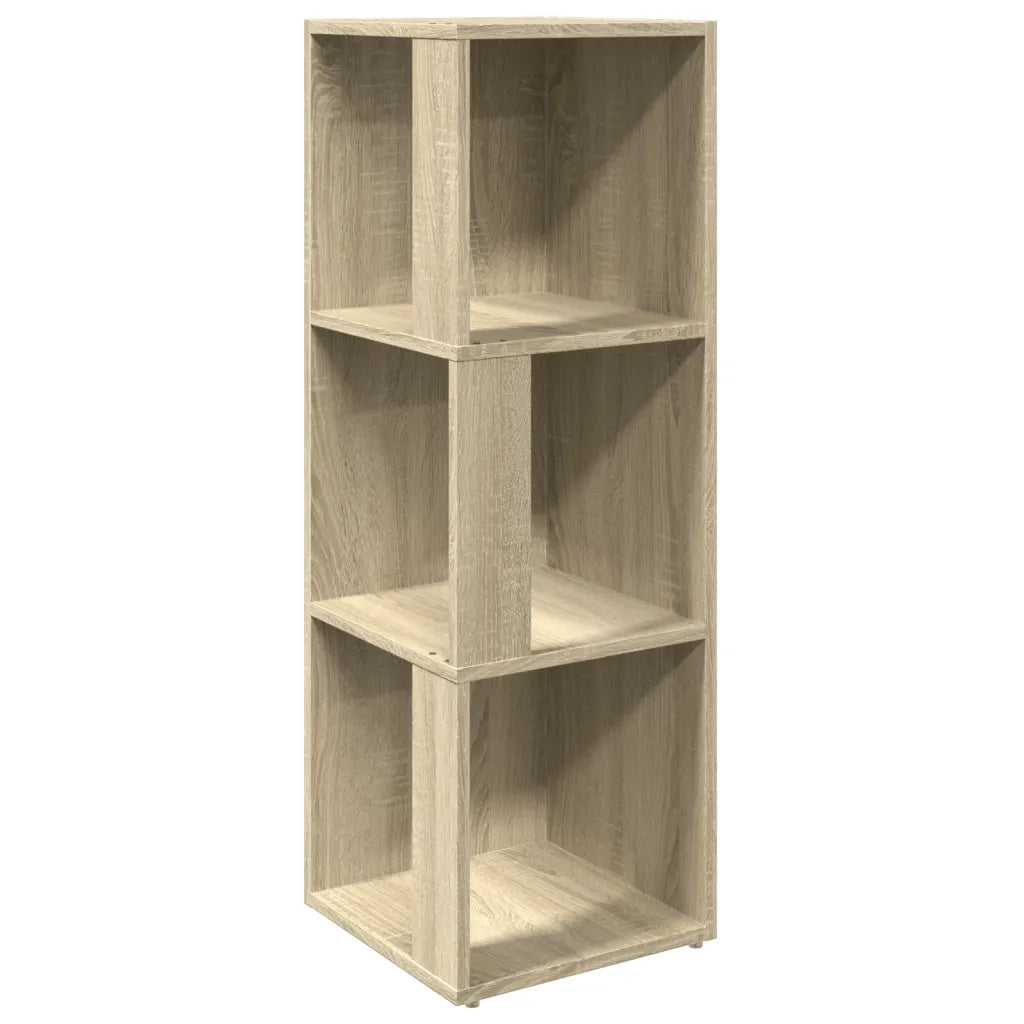 Armadio angolare compatto 33 x 33 x 100 cm 3 scomparti design moderno ed elegante legno ingegnerizzato rovere Sonoma 02_0047970