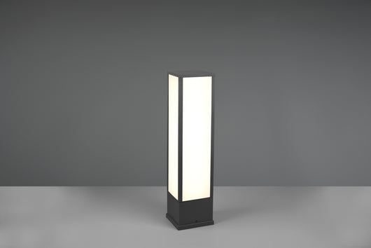Lampione Giardino Led Esterno Palo Rettangolare Antracite H60 cm Fuerte GD Trio