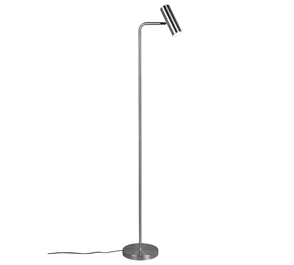Lampada Piantana Spot GU10 5W Cilindro Acciaio H 152 cm Marley GD Trio