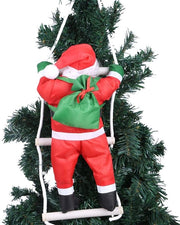 Ornamento di Natale Unico - Santa Claus che sale - Decorazione Interna/Esterna - Tessuto Oxford di Alta Qualità - Sicuro e Duraturo - Atmosfera di Natale - Decorazione di Natale