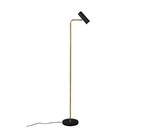Lampada Piantana Spot GU10 5W Cilindro Ottone H 152 cm Marley GD Trio
