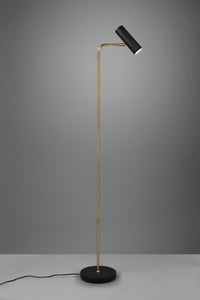 Lampada Piantana Spot GU10 5W Cilindro Ottone H 152 cm Marley GD Trio