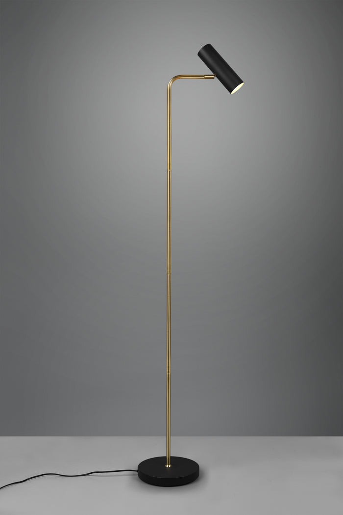 Lampada Piantana Spot GU10 5W Cilindro Ottone H 152 cm Marley GD Trio