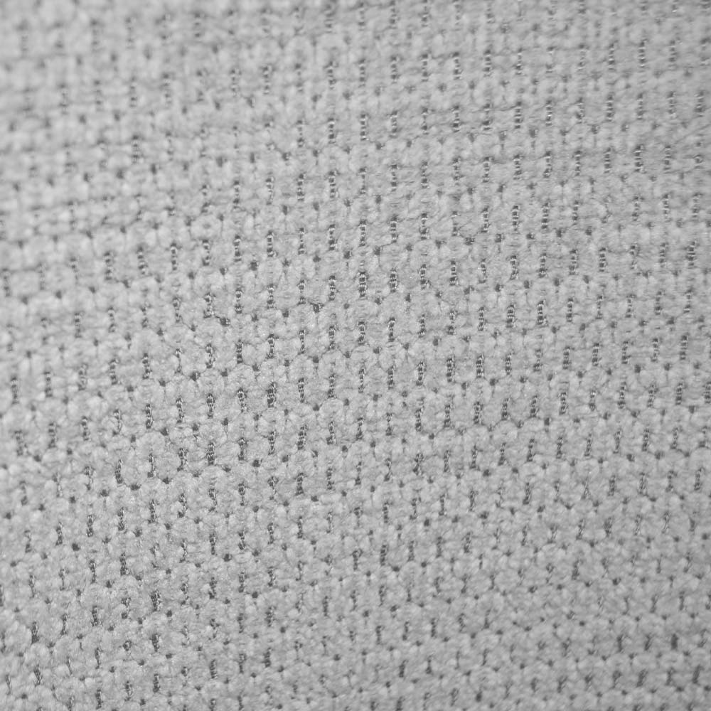 Sedia da sala pranzo Kety in microfibra grigio chiaro con gambe in metallo nero