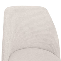 Sedia da sala pranzo Kety in microfibra colore beige con gambe in metallo nero