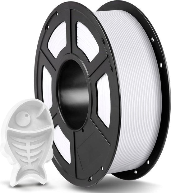Filamento 3D in PETG 1,75mm - Precisione Dimensionale +/- 0,05mm - Bobina 1KG - Bianco - 1KG