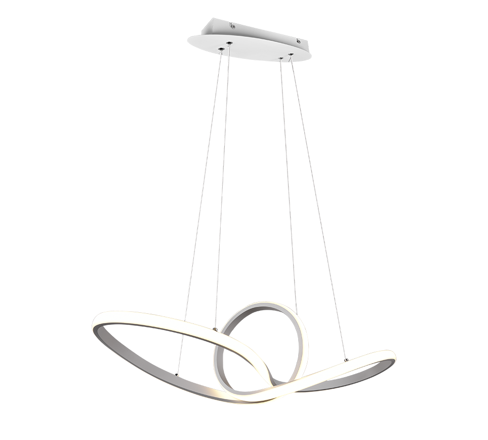 Lampada Sospensione Led Interno Lampadario a Soffitto Moderno Nero Sansa GD Trio