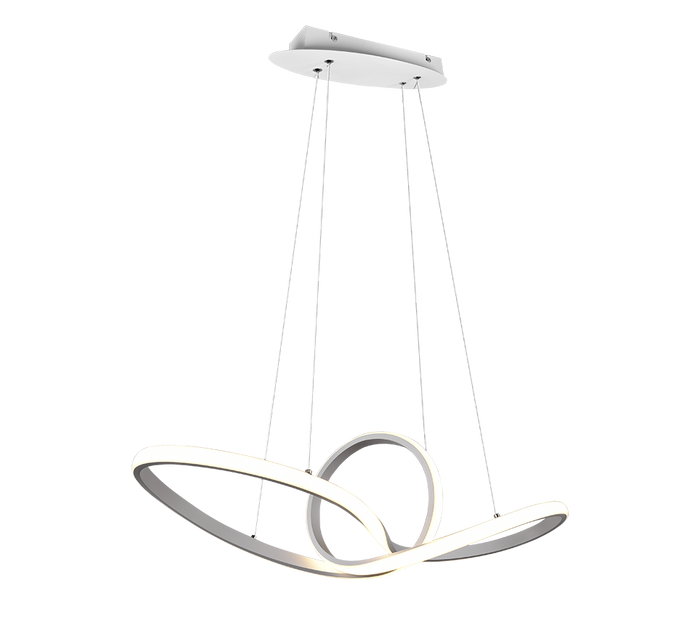 Lampada Sospensione Led Interno Lampadario a Soffitto Moderno Nero Sansa GD Trio