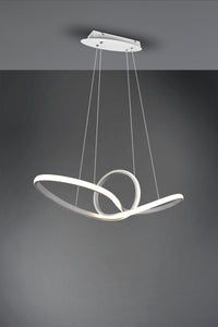 Lampada Sospensione Led Interno Lampadario a Soffitto Moderno Nero Sansa GD Trio