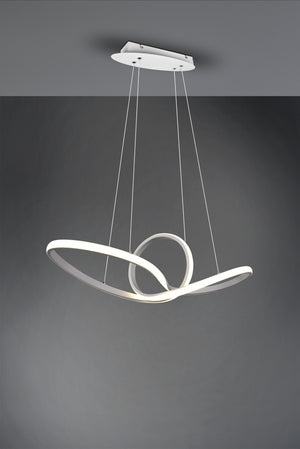 Lampada Sospensione Led Interno Lampadario a Soffitto Moderno Nero Sansa GD Trio