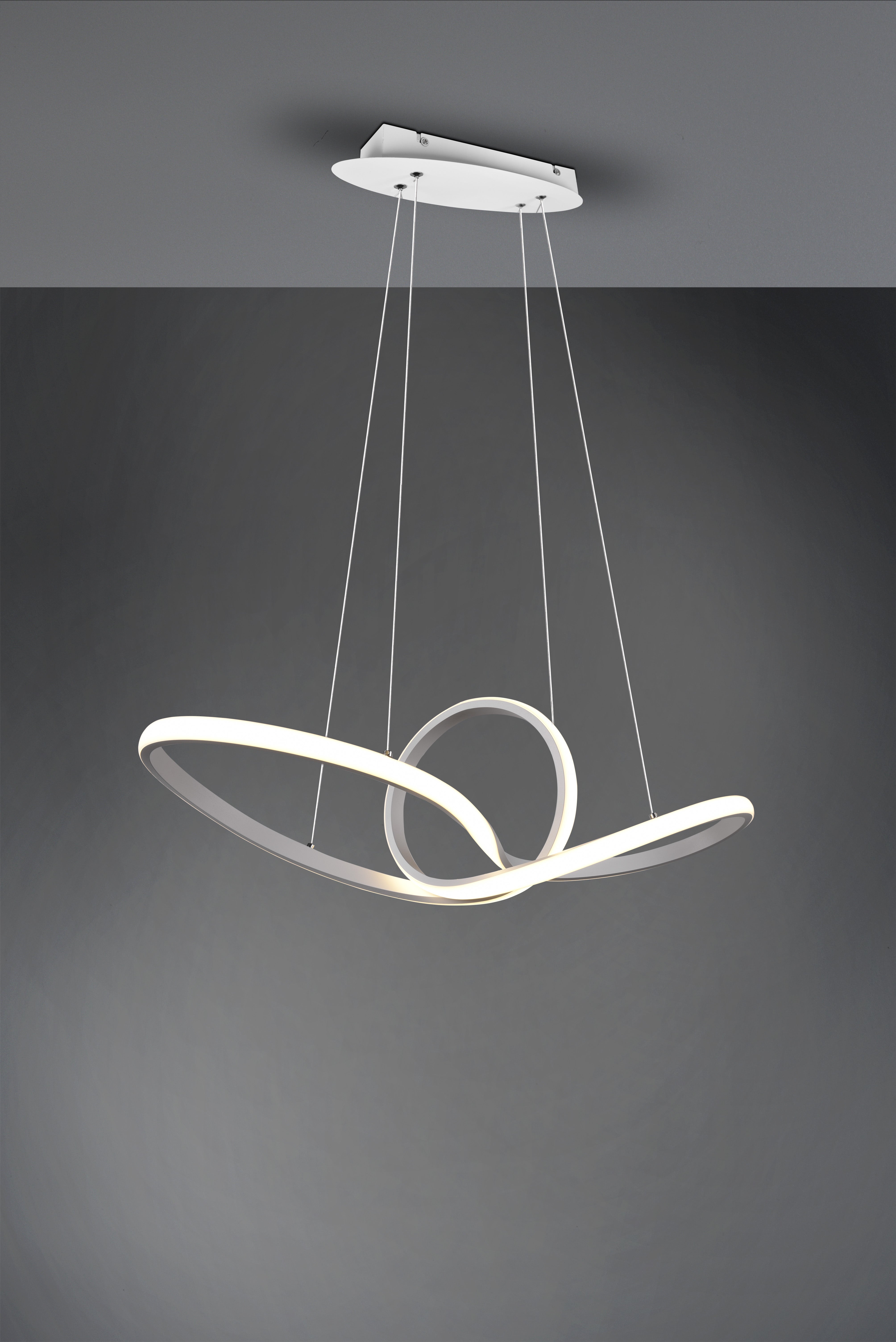 Lampada Sospensione Led Interno Lampadario a Soffitto Moderno Nero Sansa GD Trio