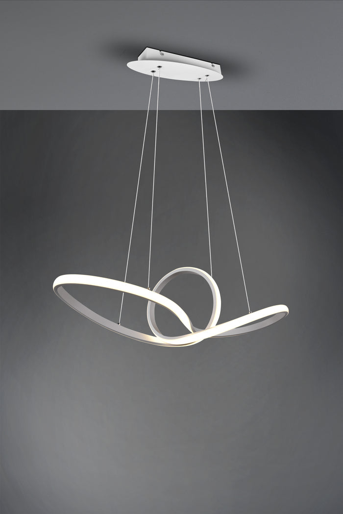 Lampada Sospensione Led Interno Lampadario a Soffitto Moderno Nero Sansa GD Trio