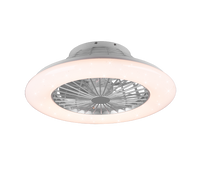Ventilatore da Soffitto con Plafoniera Lampada LED Titanio Stralsund GD Trio