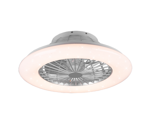 Ventilatore da Soffitto con Plafoniera Lampada LED Titanio Stralsund GD Trio