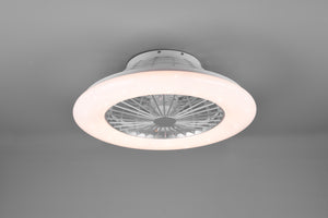 Ventilatore da Soffitto con Plafoniera Lampada LED Titanio Stralsund GD Trio