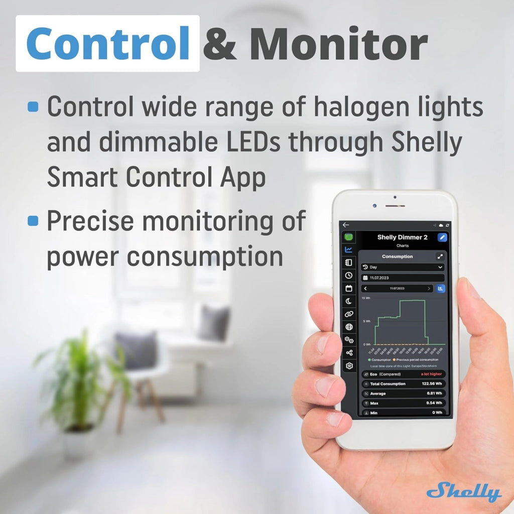 Shelly Dispositivo controllo luci alogene. led. wi-fi. Shelly Dimmer 2 - Pack ML