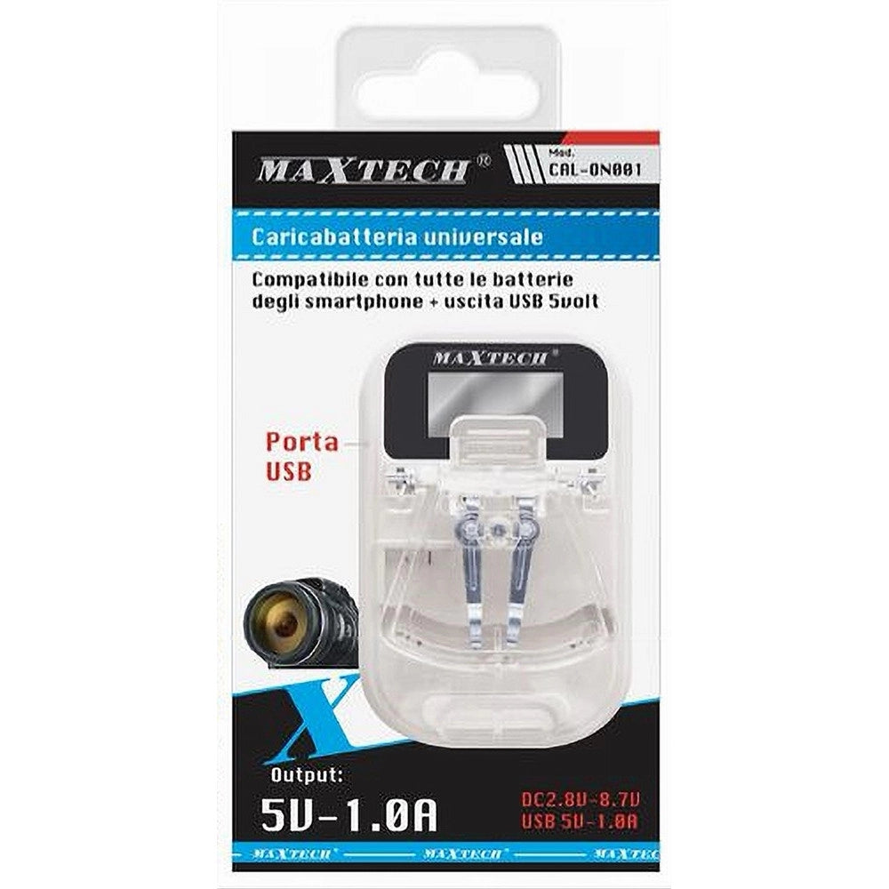 Trade Shop - Caricabatteria Universale Caricatore Lcd Usb Per Cellulare Fotocamera Maxtech Cal-on001 -
