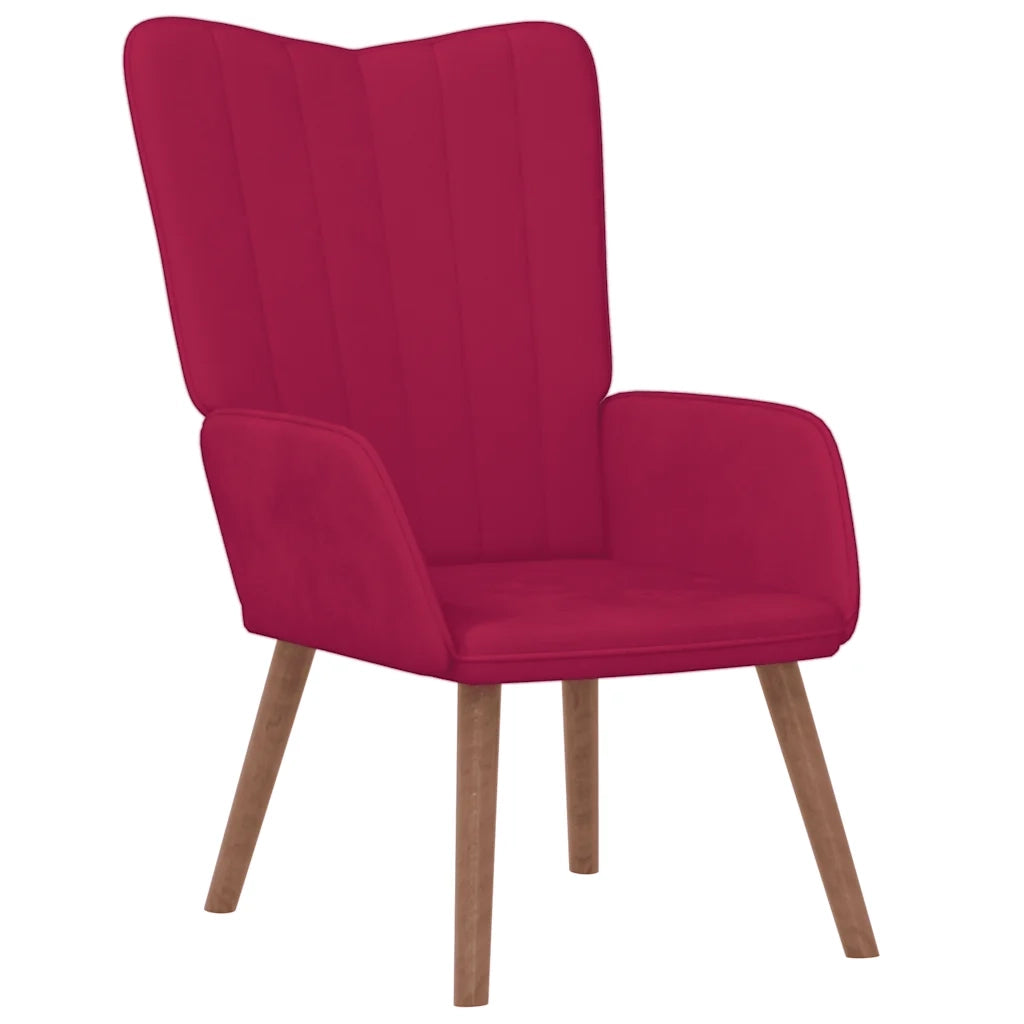 Poltrona Relax | Sedia Relax Rosso Vino in Velluto