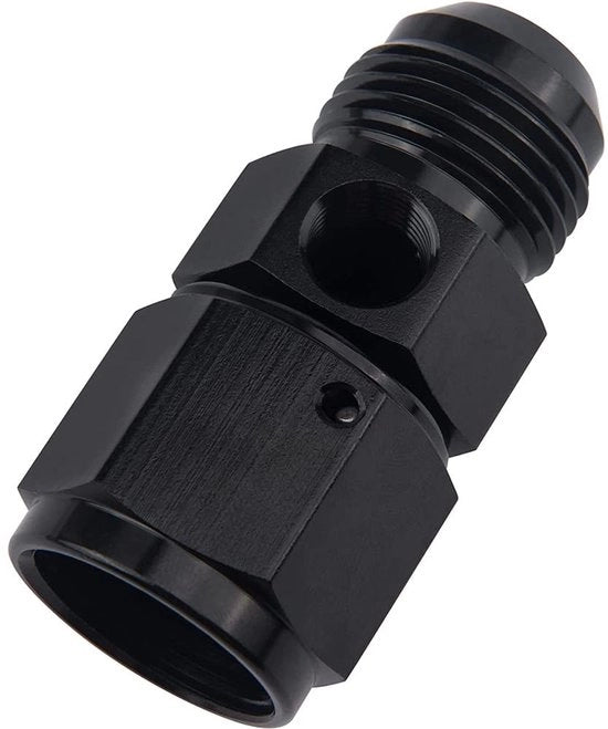 Adattatore di pressione per combustibile - lega di alluminio - AN6/AN8/AN10 - 1/8" NPT - porta di misura - Massimo pressione 4000PSI - Temperatura -140°F a 800°F