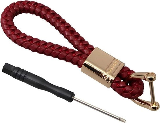 Sostituto di chiave in pelle intrecciata - anti-perdita - multicolore - accessori per auto.