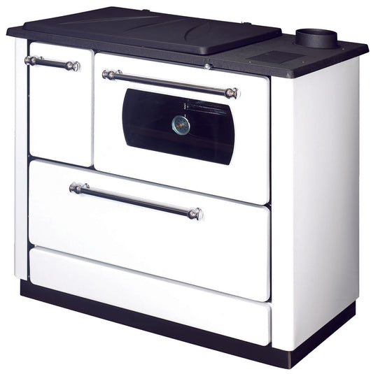 STUFA CUCINA ALEGNA CON FORNO 7.9KW POPULAR BIANCA 90x58xH90 cm