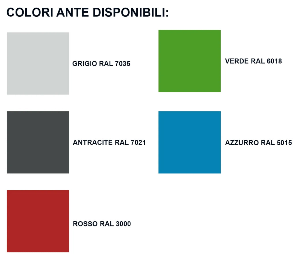 Armadio spogliatoio in metallo verniciato a 3 posti cm. 101x33x180h
