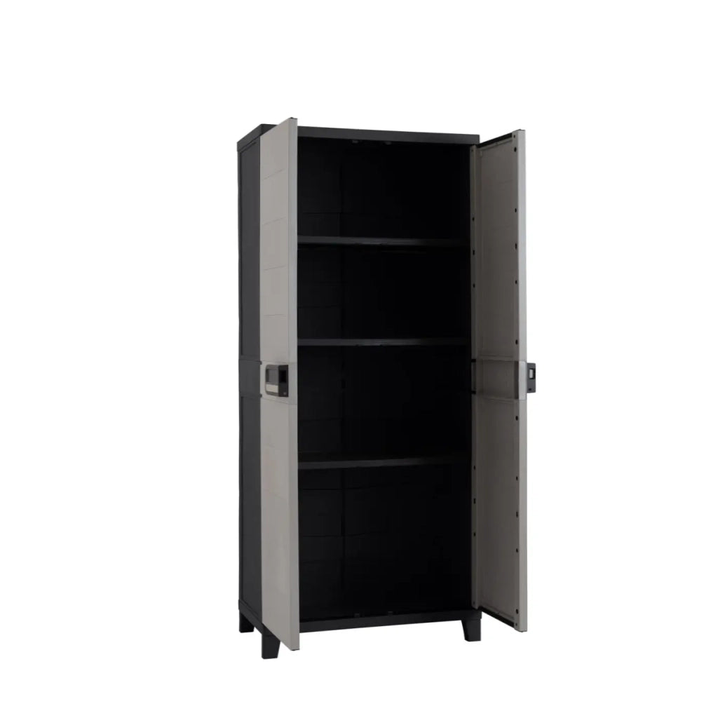 Armadio Smart Tuttopiani 4 Ripiani in Resina Antracite 68x39x173 cm