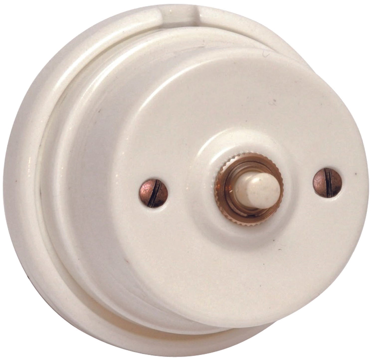 PULSANTE PORCELLANA STILE ANTICO BIANCO