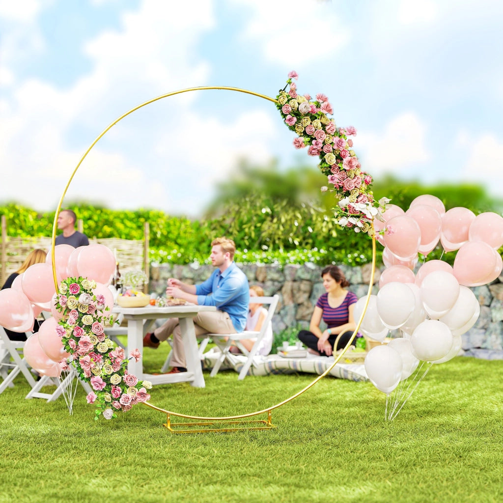 Arco da Giardino in Metallo per Rose e Matrimoni ¨C zephmum ¨C Dorato 230x28x234 cm