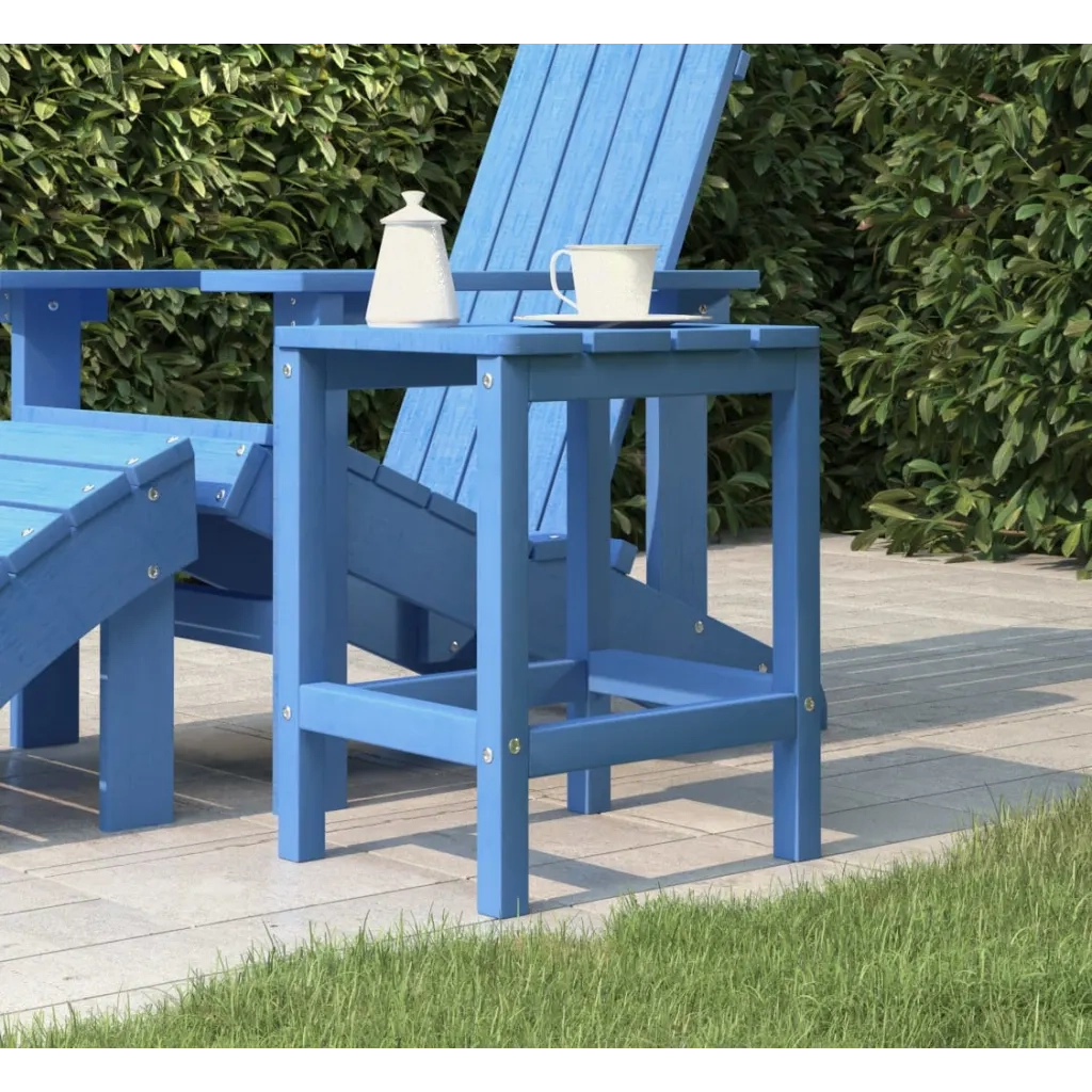 Tavolo da Giardino Adirondack Blu Acqua 38x38x46 cm HDPE