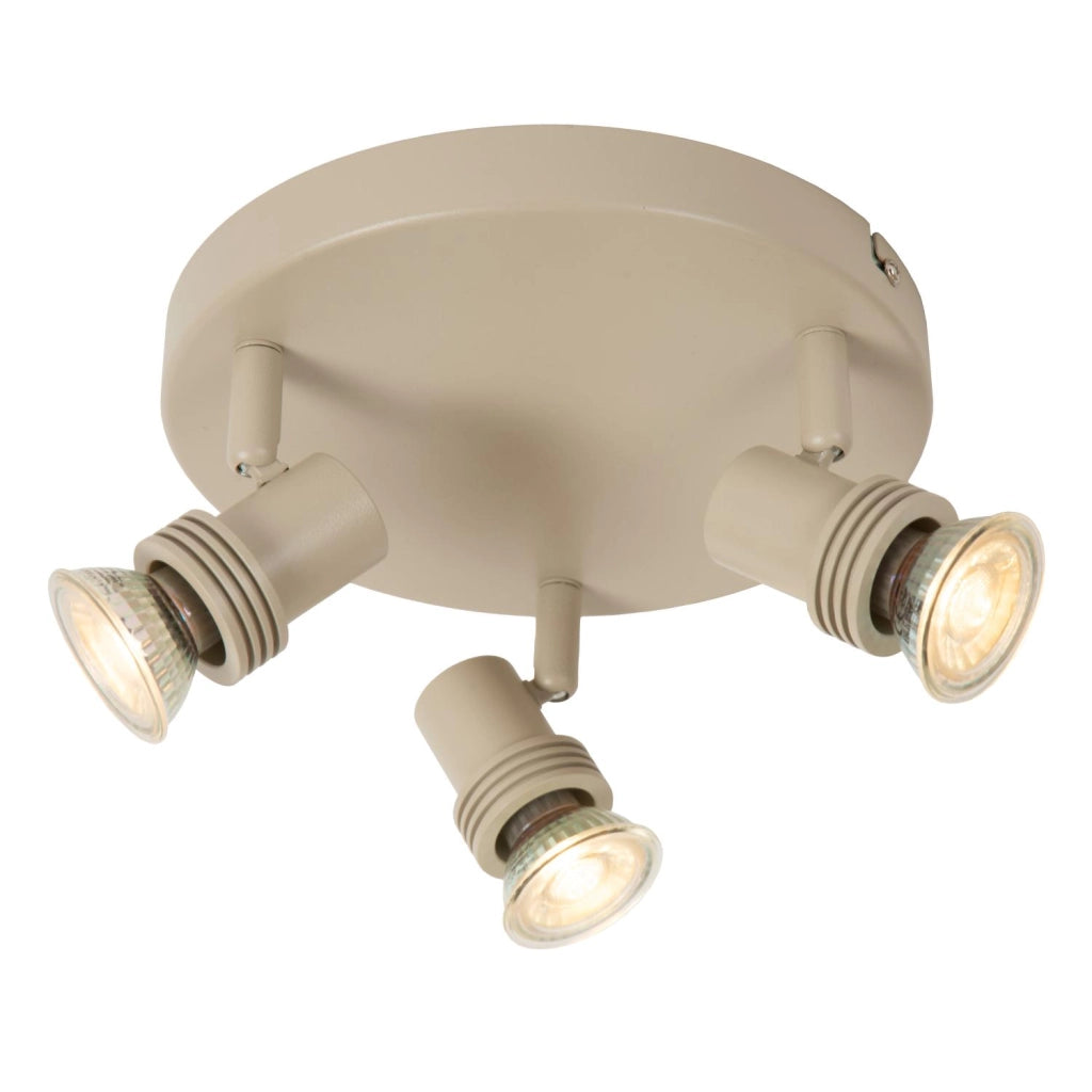 Faretto da soffitto 3x GU10 taupe metallo KIANTI