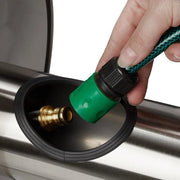 Haspel per tubo da giardino in alluminio - senza tubo - base e parete - 40 metri di tubo da giardino - colore argento - codice prodotto 123456