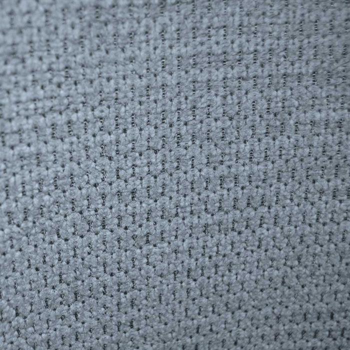 Sedia da sala pranzo Kety in microfibra colore celeste con gambe in metallo nero