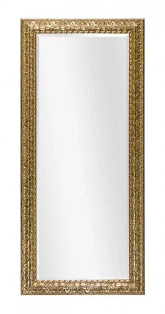 Mobili2g - specchiera in foglia oro rettangolare misure: l.92x h. 72 x p. 5