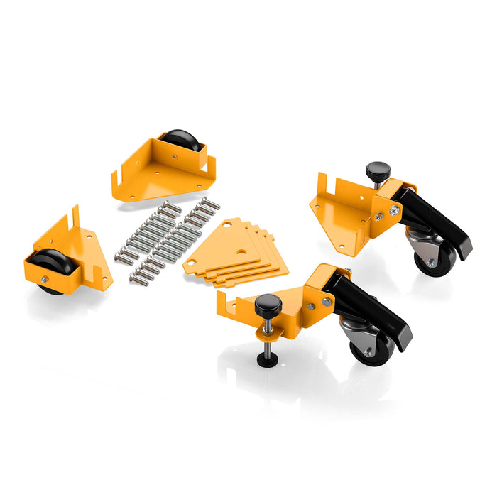 Set di 4x ruote per carrelli, ruote per mobili pesanti, rotelle con portata fino a 180 kg, ruote pivottanti con freno, per carichi pesanti