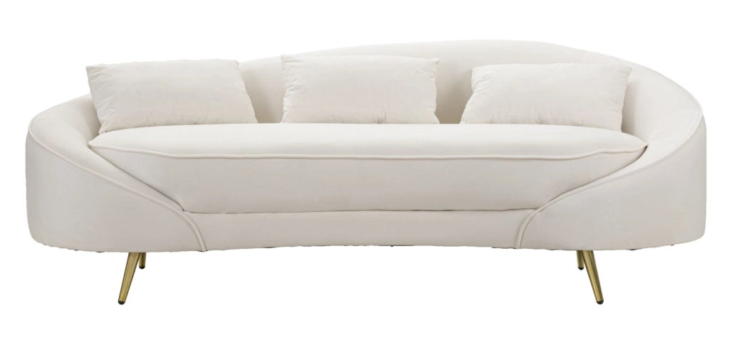 DIVANO 3 POSTI OSLO C/CUSCINI  CREMA CM 185X84X68