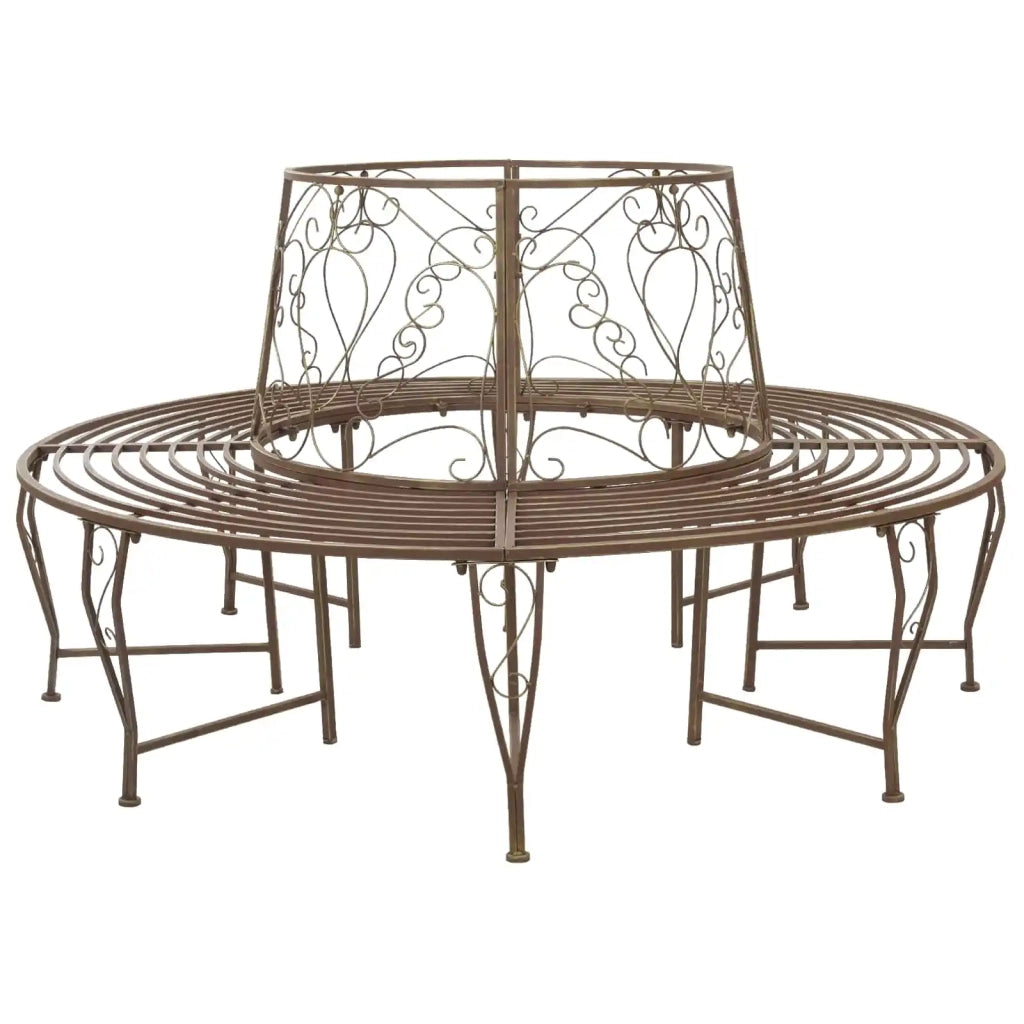 Panchina per Alberi 8-Numero di posti Ø 160 x 89 cm Acciaio 42029533