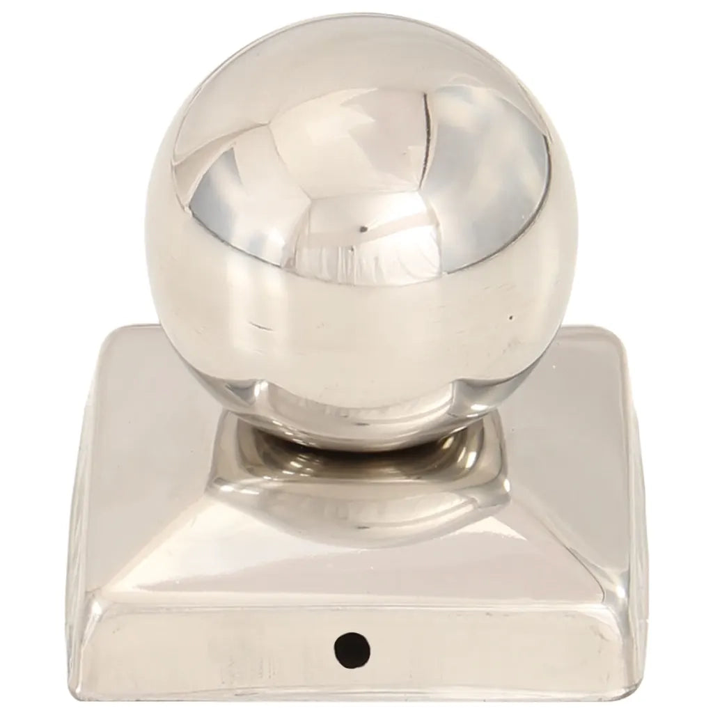 Tappi per Pali 6 pz Estremità a Globo in Acciaio Inox 71x71 mm 145493